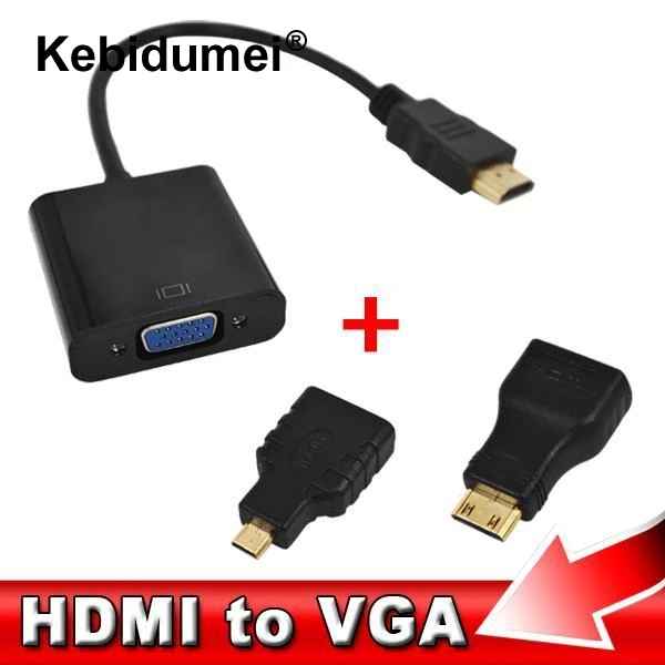 1 комплект VGA адаптер мужской Женский встроенный 1080p конвертер чипсетов Micro Mini HDMI