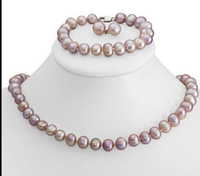 Jewelry 001295 Genuine 8-9mm Purple Freshwater Cultured Pearl Necklace Bracelet & Earrings Set
Jewelry 001295 Genuine 8-9mm Purple Freshwater Cultured Pearl Necklace Bracelet & Earrings Set