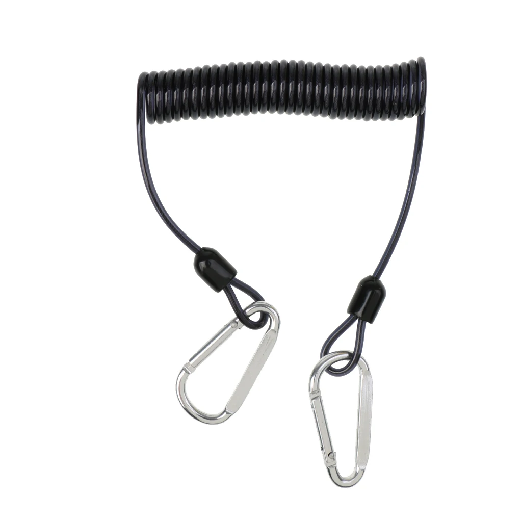 Heavy Duty Stretch Bungee Steel Wire Safety Coiled Lanyard with 2 Carabiner Keychain Clips for Reels Torch Camera Tools
Heavy Duty Stretch Bungee Steel Wire Safety Coiled Lanyard with 2 Carabiner Keychain Clips for Reels Torch Camera Tools