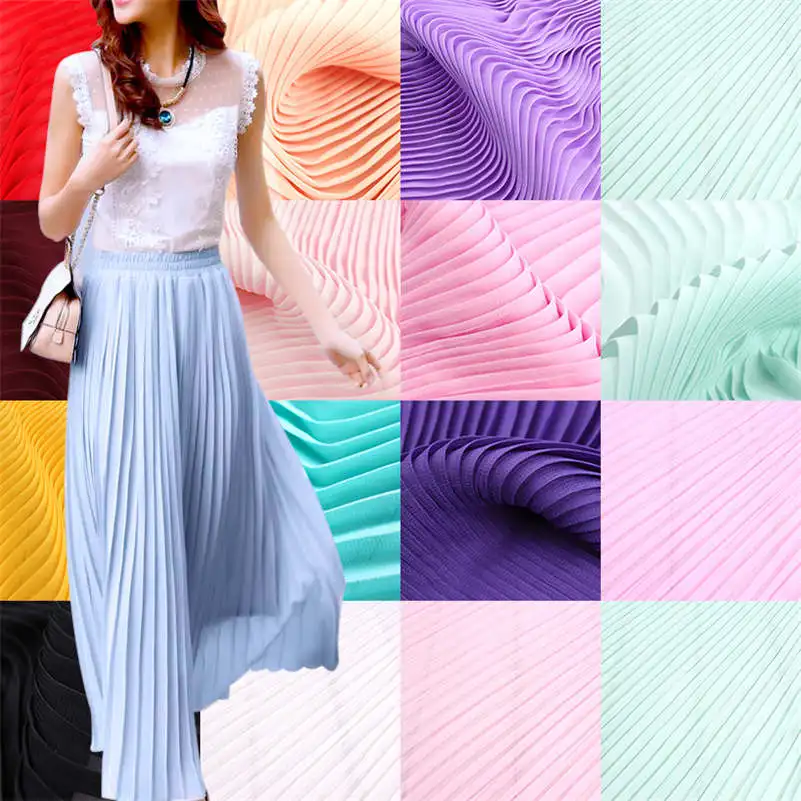 Chiffon Georgette Pleated Fabric Craft Material Summer Dress Shirt Cloth Craft DIY 100x150CM
Chiffon Georgette Pleated Fabric Craft Material Summer Dress Shirt Cloth Craft DIY 100x150CM