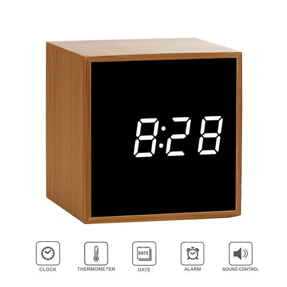 Mirror Art Alarm Clocks Digital LED Office Desktop Clock Acoustic Control Personalized Clock Silent Watch Electronic Clock
Mirror Art Alarm Clocks Digital LED Office Desktop Clock Acoustic Control Personalized Clock Silent Watch Electronic Clock