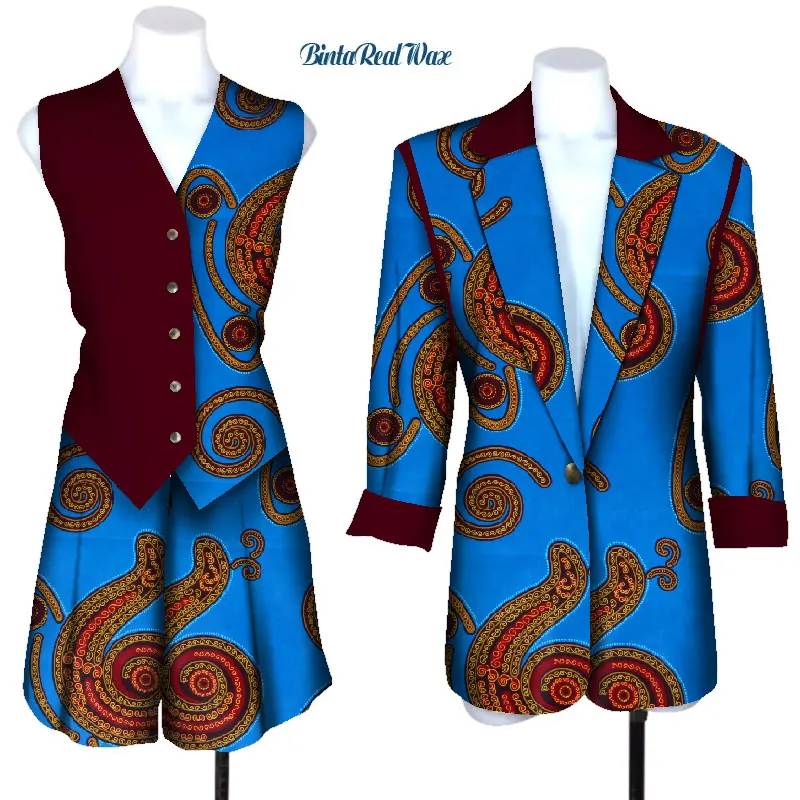 New African Print Suit and Coat for Women Bazin Riche 100% Cotton 3 pieces Sets of Traditional African Women's clothing WY4519
New African Print Suit and Coat for Women Bazin Riche 100% Cotton 3 pieces Sets of Traditional African Women's clothing WY4519