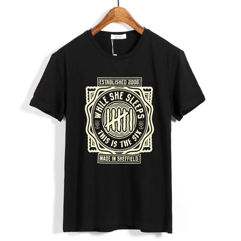 5 designs While She Sleeps 3D Vintage Rock Black Shirt fitness Hardrock Metal 100%Cotton skateboard mens clothing Streetwear
5 designs While She Sleeps 3D Vintage Rock Black Shirt fitness Hardrock Metal 100%Cotton skateboard mens clothing Streetwear