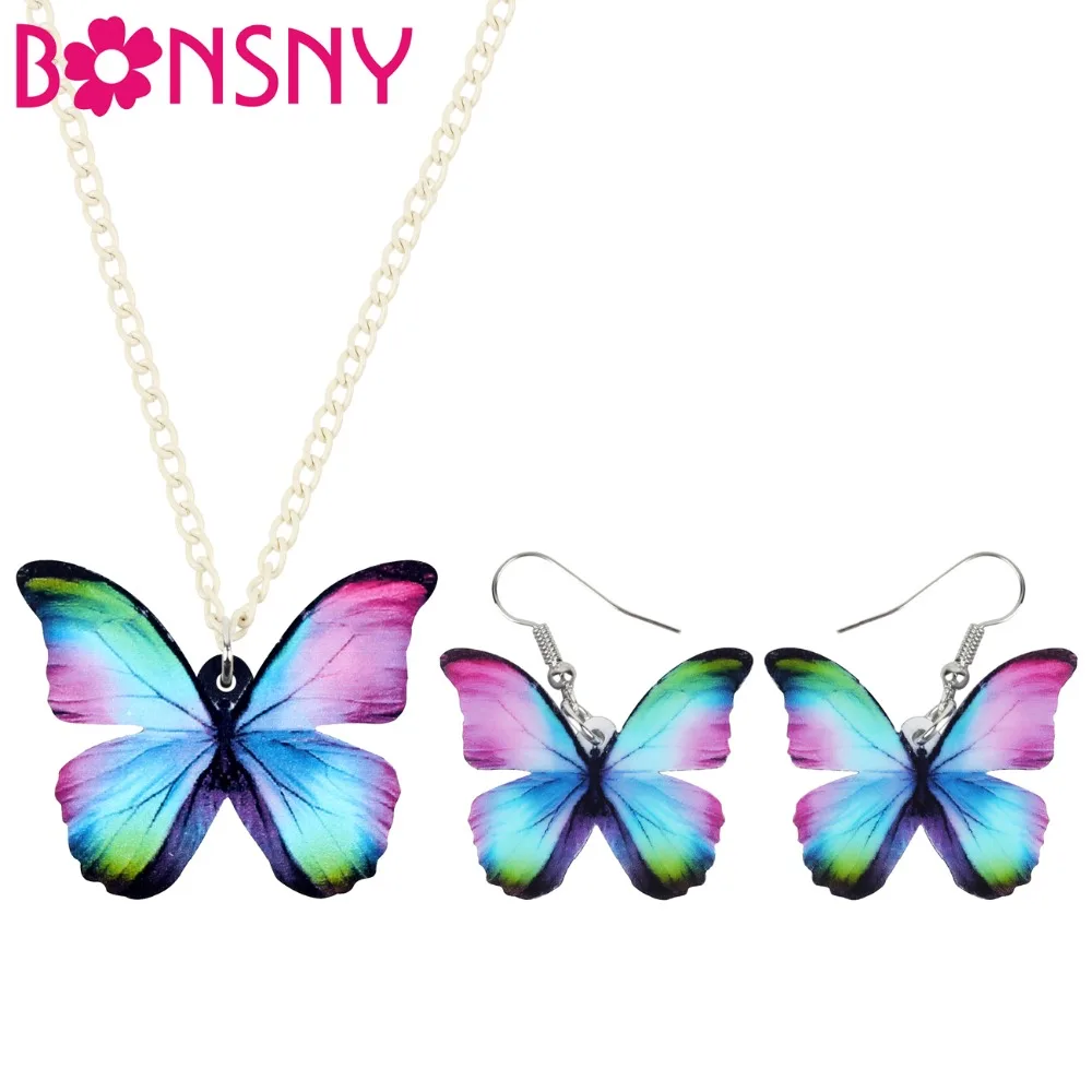 Bonsny Acrylic Elegant Colorful Butterfly Insect Earrings Necklace Collar Trendy Jewelry Sets For Women Girls Accessories Charms
Bonsny Acrylic Elegant Colorful Butterfly Insect Earrings Necklace Collar Trendy Jewelry Sets For Women Girls Accessories Charms