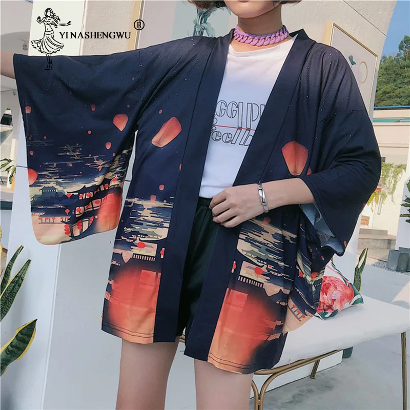 Asia Japan kimono Cosplay Costume Traditional Kimono Cardigan Casual Sleeve Loose Black Femme Japanese Kimono Women Outerwear
Asia Japan kimono Cosplay Costume Traditional Kimono Cardigan Casual Sleeve Loose Black Femme Japanese Kimono Women Outerwear