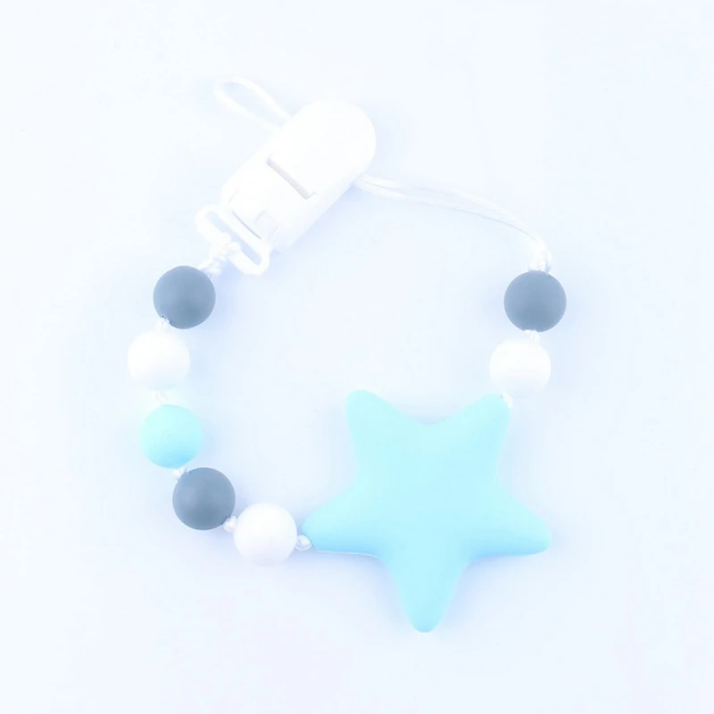 Silicone Baby Teether teething pacifier clips with Safe ABS beads Silicone pacifier chain Holder Nipples baby chew toys Teether
Silicone Baby Teether teething pacifier clips with Safe ABS beads Silicone pacifier chain Holder Nipples baby chew toys Teether