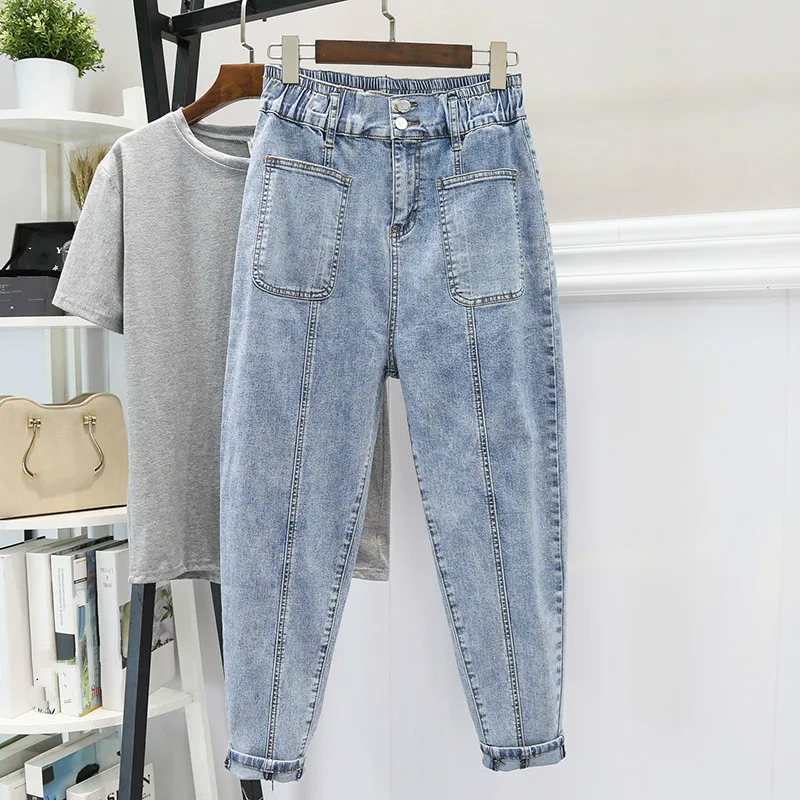Spring Summer Woman High Waist Boyfriend Jeans For Women Denim Harem Pant Plus Size Mom Jeans Loose Trousers Vaqueros Mujer
Spring Summer Woman High Waist Boyfriend Jeans For Women Denim Harem Pant Plus Size Mom Jeans Loose Trousers Vaqueros Mujer