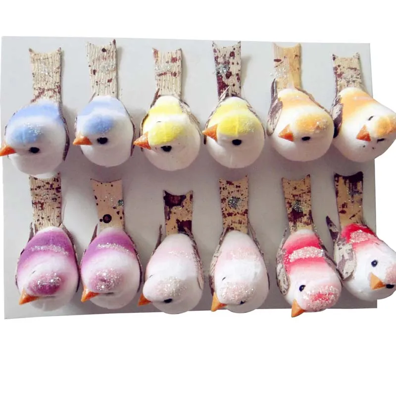 24 шт. декоративные мини птицы из искусственной пены 4 см|craft rabbit|decorative buttons for