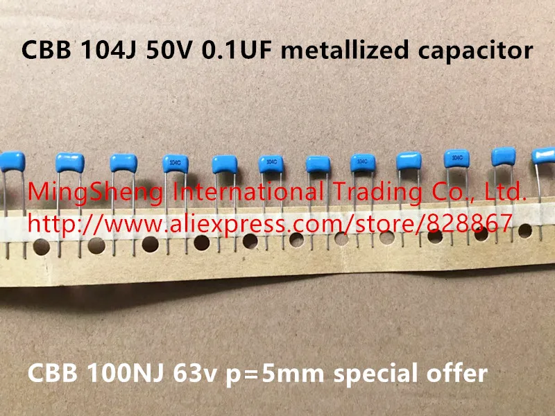 Оригинальный новый 100% CBB 104J 50 в 0,1 мкФ металлизированный конденсатор 100NJ 63 в p = 5 мм Специальное предложение (индуктор)
Оригинальный новый 100% CBB 104J 50 в 0,1 мкФ металлизированный конденсатор 100NJ 63 в p = 5 мм Специальное предложение (индуктор)