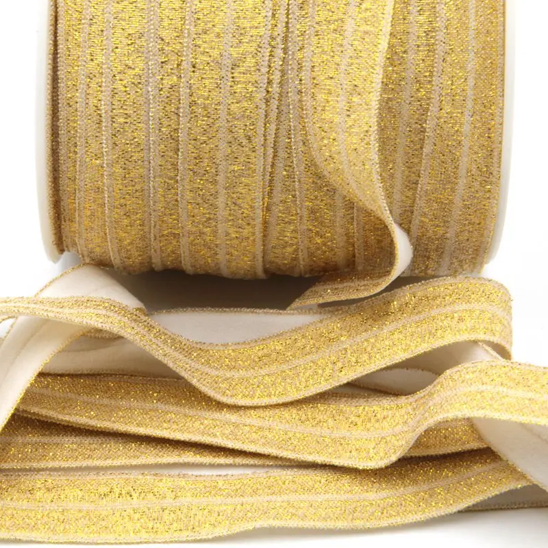50 Yards FOE Gold Glitter Elastic For Hair Band Headbands 5/8 inches Elastic By Yard Kids DIY Hair Accessories
50 Yards FOE Gold Glitter Elastic For Hair Band Headbands 5/8 inches Elastic By Yard Kids DIY Hair Accessories