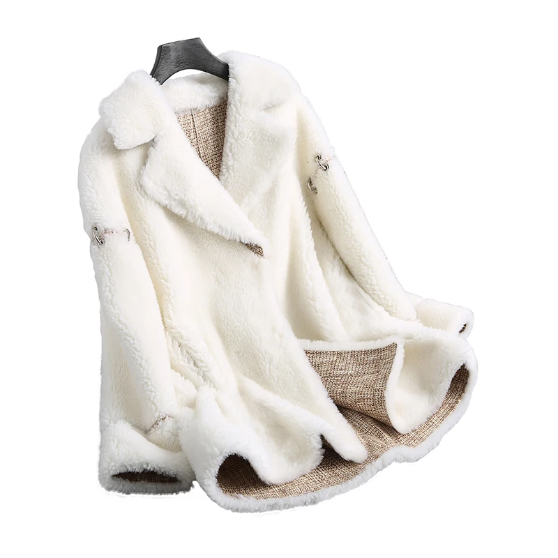 Осенне-зимнее пальто, женская одежда, 2019 корейское пальто из натурального меха, куртка из 100% шерсти, винтажное манто, зимний облегающий женс... 
Осенне-зимнее пальто, женская одежда, 2019 корейское пальто из натурального меха, куртка из 100% шерсти, винтажное манто, зимний облегающий женс...