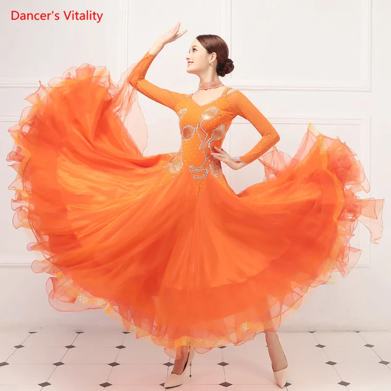 Senior Diamond Embroidery Ballroom Dance Dresses Competition Clothing Waltz Tango Dress Lady's Stage Performance Costumes
Senior Diamond Embroidery Ballroom Dance Dresses Competition Clothing Waltz Tango Dress Lady's Stage Performance Costumes