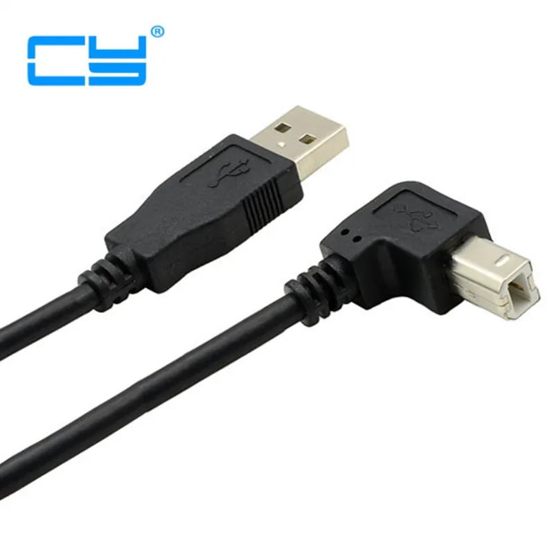 Черный USB 2 0 A папа B вниз Угловой 90 градусов принтер сканер HDD кабель 1 5 м/5 футов|hdd