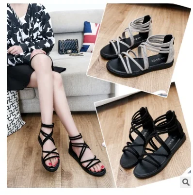 2019 Fashion NEW Women Sandals Hot Sale Fashion Summer Sweet Women Flats Heel Sandals Ladies Shoes Black
2019 Fashion NEW Women Sandals Hot Sale Fashion Summer Sweet Women Flats Heel Sandals Ladies Shoes Black