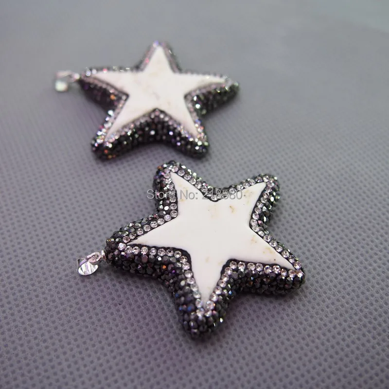 MU150907842 Gunblack and Clear Rhinestone Pave Rhinestone Howlite STAR Pendant Charm
MU150907842 Gunblack and Clear Rhinestone Pave Rhinestone Howlite STAR Pendant Charm