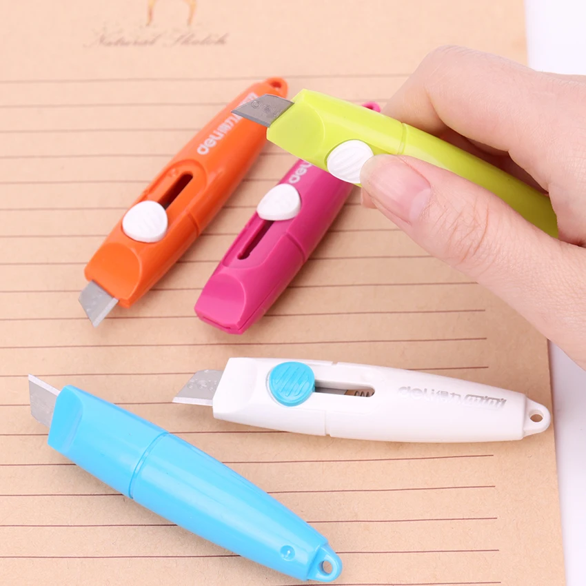 1PC Fashion Portable Office to Learn Tailoring Supplies Useful Stationery Knife Stainless Steel Paper Cutter 5 Color Art Knife
1PC Fashion Portable Office to Learn Tailoring Supplies Useful Stationery Knife Stainless Steel Paper Cutter 5 Color Art Knife