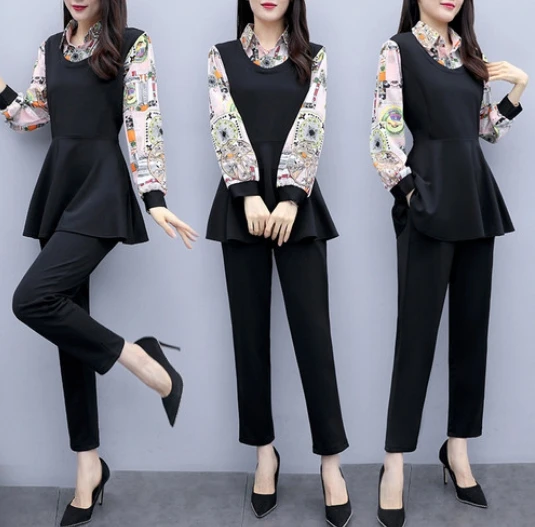 Goddess Plus Size Two Piece Outfits Geometric Women 2 Piece Set Top And Pants Korean Set Fashion Conjunto Feminino Matching Sets
Goddess Plus Size Two Piece Outfits Geometric Women 2 Piece Set Top And Pants Korean Set Fashion Conjunto Feminino Matching Sets