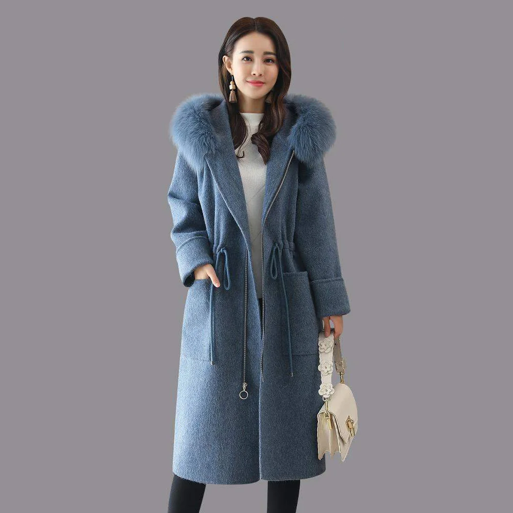 2019 new Autumn/winter New Women's Casual Hooded fur collar wool blend trench coat oversize Cashmere Coats zipper Hairy coat
2019 new Autumn/winter New Women's Casual Hooded fur collar wool blend trench coat oversize Cashmere Coats zipper Hairy coat