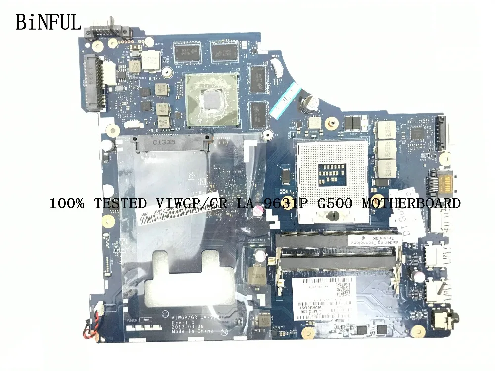 BiNFUL 100% протестированный VIWGP/GR LA 9631P для материнской платы ноутбука LENOVO G500 HM76 (в