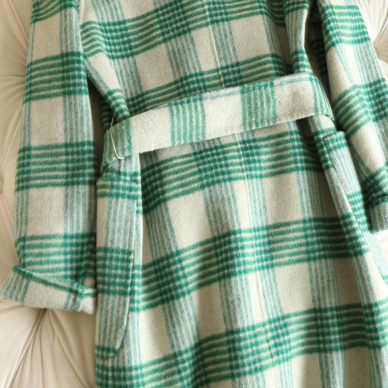 100% Wool Coat For Women 2018 New Winter Cashmere Coats Women's Fashion Plaid Woolen Green Woolen Overcoat Yellow Office Lady
100% Wool Coat For Women 2018 New Winter Cashmere Coats Women's Fashion Plaid Woolen Green Woolen Overcoat Yellow Office Lady