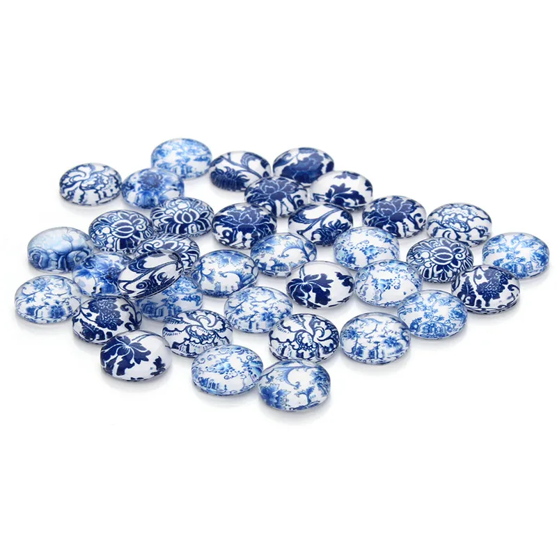 Ckysee 30Pcs/lot 12mm Blue White Porcelain Cabochons Round Photo Glass Flat Back Cabochons For DIY Jewelry Making Findings
Ckysee 30Pcs/lot 12mm Blue White Porcelain Cabochons Round Photo Glass Flat Back Cabochons For DIY Jewelry Making Findings