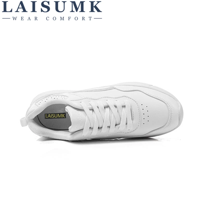 2020 LAISUMK Soft Leather Lace-up Casual Shoes Students Breathable White Shoes Slipony Spring Summer Women Footwear Sneakers
2020 LAISUMK Soft Leather Lace-up Casual Shoes Students Breathable White Shoes Slipony Spring Summer Women Footwear Sneakers