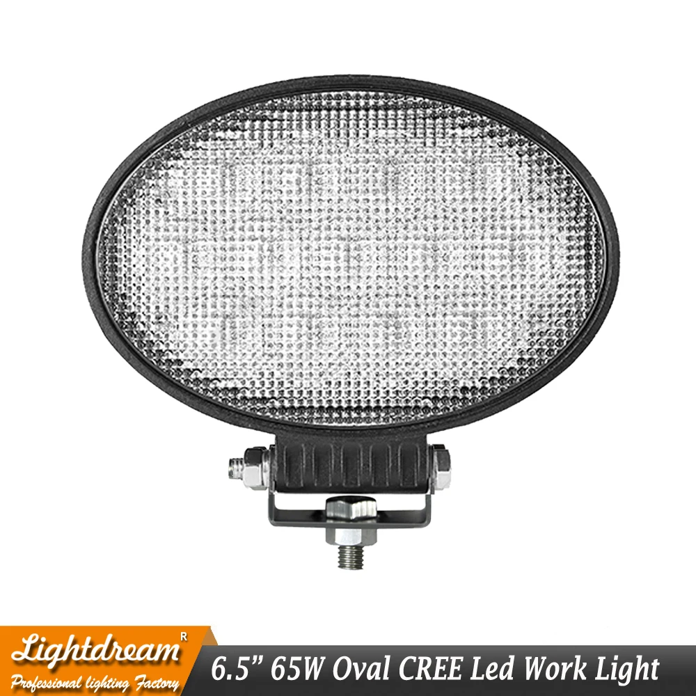 

65W 5950lm Oval LED Work Light For Heavy Duty Agricultural Tractors Trucks Boats Head Lamp Fits John Deere Tractor Lamps x1pc