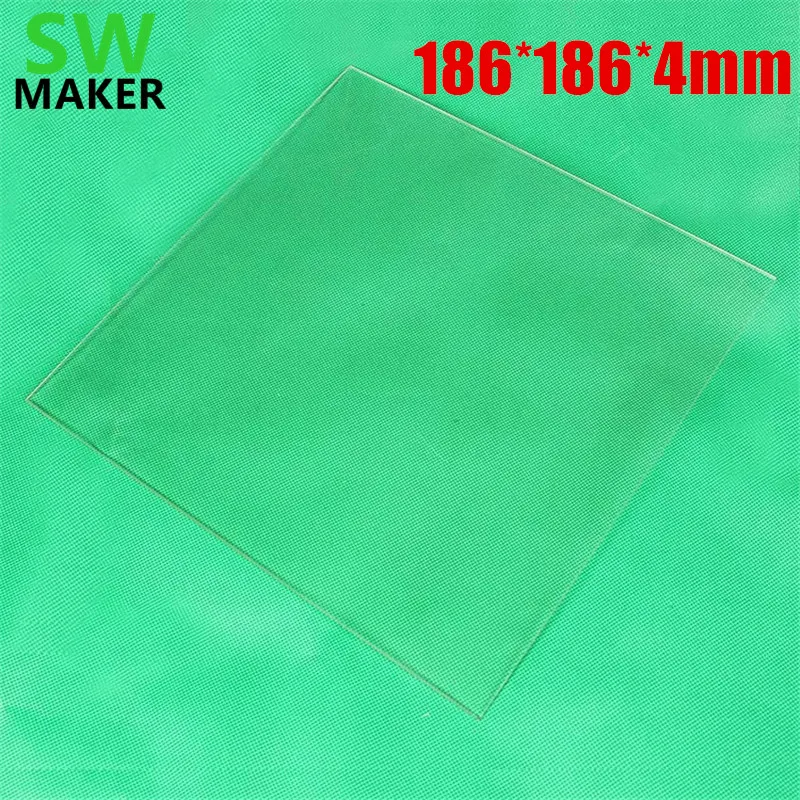 186*186*4 мм 3D принтер боросиликатное стекло плита для reprap prusa rostock нагревательная кровать
186*186*4 мм 3D принтер боросиликатное стекло плита для reprap prusa rostock нагревательная кровать