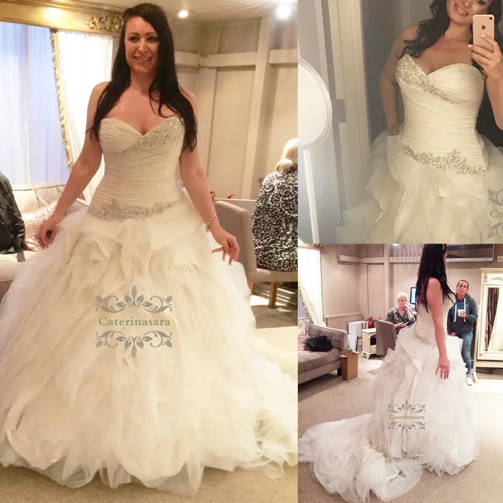 Overweight Sexy Sweetheart Womens 2019 Wedding Dress Ball Gown Puffy Skirt for Girl Bride Gown Bridal Party with Crystals Beads
Overweight Sexy Sweetheart Womens 2019 Wedding Dress Ball Gown Puffy Skirt for Girl Bride Gown Bridal Party with Crystals Beads