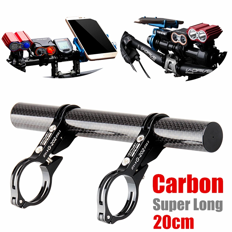 20CM GUB G-202 Carbon Fiber Bicycle Handlebar Extender Bike Bell Extension Lamp Holder Cycle computer Mount phone 7 Accessories
20CM GUB G-202 Carbon Fiber Bicycle Handlebar Extender Bike Bell Extension Lamp Holder Cycle computer Mount phone 7 Accessories
