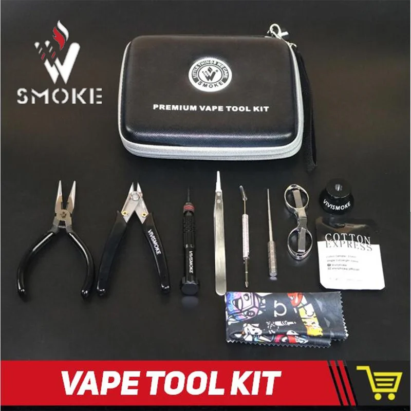 Vivismoke Премиум Vape сумка для набора инструментов щипцы-пинцет провода группа