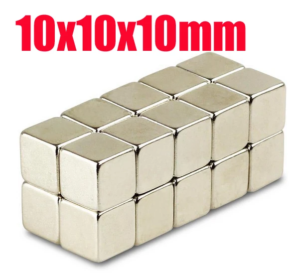 20 шт. 10*10*10 куб 10x10x10 мм супер сильные N52 высококачественные редкоземельные магниты
