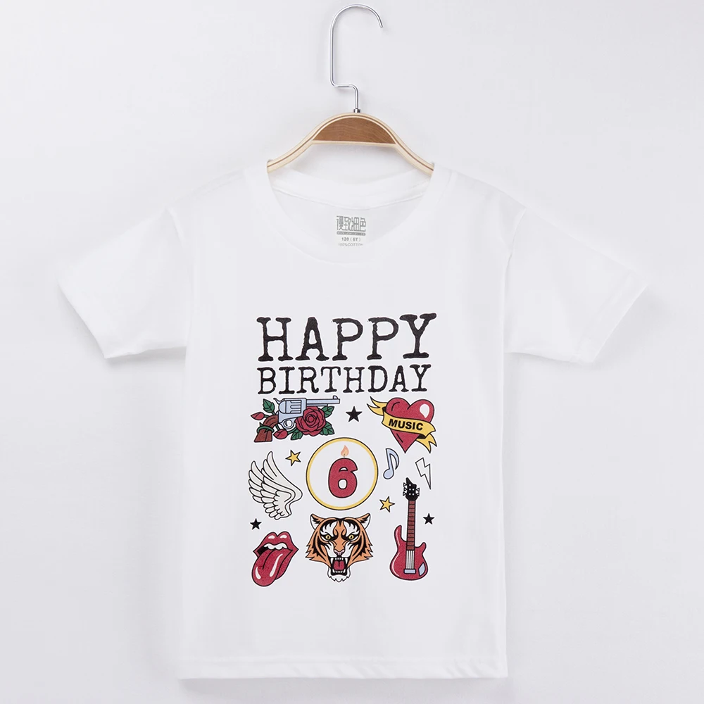 2019 Birthday Kids Clothes Rock And Roll T-shirt 100% Cotton White Children Clothing Boys T Shirts Girl Tops Tee Baby Costume
2019 Birthday Kids Clothes Rock And Roll T-shirt 100% Cotton White Children Clothing Boys T Shirts Girl Tops Tee Baby Costume