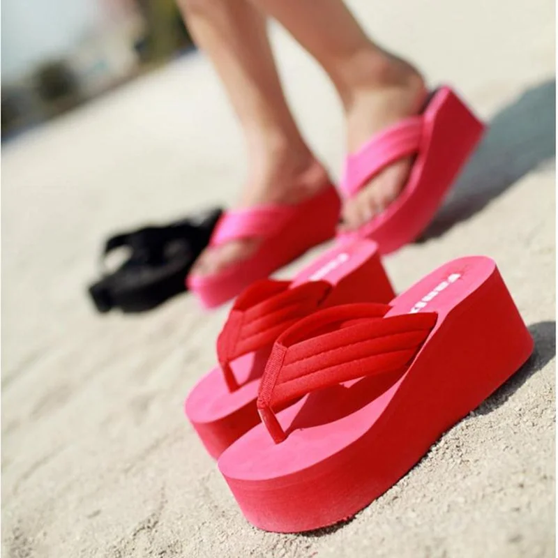 Women Beach Flip Flops Summer Platform Shoes Woman Slip On Wedges Sandals Bling Style High Heels Female Fashion Slides SH041101
Women Beach Flip Flops Summer Platform Shoes Woman Slip On Wedges Sandals Bling Style High Heels Female Fashion Slides SH041101