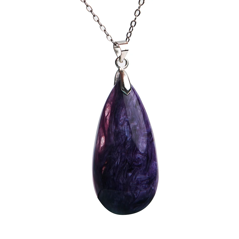 Подлинные натуральные фиолетовые драгоценные камни Charoite, камень в форме капли, Женский кристаллический кулон, AAA 36*17*8,5 мм
Подлинные натуральные фиолетовые драгоценные камни Charoite, камень в форме капли, Женский кристаллический кулон, AAA 36*17*8,5 мм