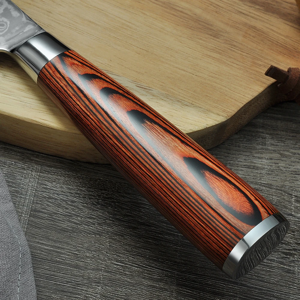 SUNNECKO 7 inch Santoku Knives Damascus Steel Japanese Sharp Blade Kitchen Knives Pakka Wood Handle Meat Fruit Cutter Chef Knife
SUNNECKO 7 inch Santoku Knives Damascus Steel Japanese Sharp Blade Kitchen Knives Pakka Wood Handle Meat Fruit Cutter Chef Knife