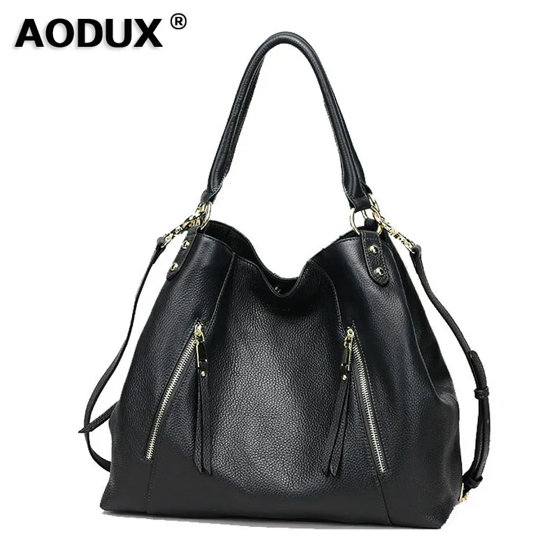 AODUX 100% Soft Genuine Leather 2018 Women's Shoulder Handle Bags Real Cowhide Ladies Female Cross Body Messenger Tote Handbag
AODUX 100% Soft Genuine Leather 2018 Women's Shoulder Handle Bags Real Cowhide Ladies Female Cross Body Messenger Tote Handbag