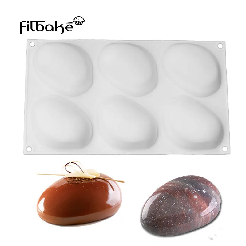 FILBAKE 6 Cavity Stone Shape Silicone Cake Mold Baking Moulds Pastry Decorating Molds Tools for Soap, Muffin, Brownie, Mousse
FILBAKE 6 Cavity Stone Shape Silicone Cake Mold Baking Moulds Pastry Decorating Molds Tools for Soap, Muffin, Brownie, Mousse