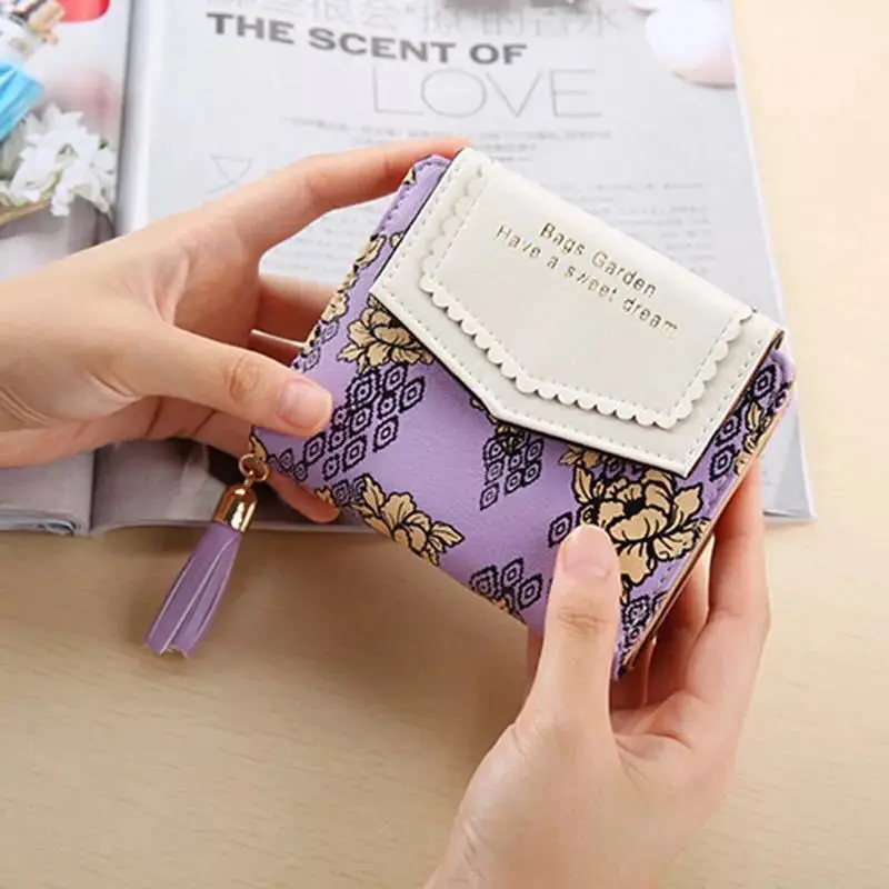 Hot Sale Floral Fashion Short Tassel Women's Wallets Lady Mini Card Holder Wallet Credit Card Coin Purse Brand Female Clutch
Hot Sale Floral Fashion Short Tassel Women's Wallets Lady Mini Card Holder Wallet Credit Card Coin Purse Brand Female Clutch