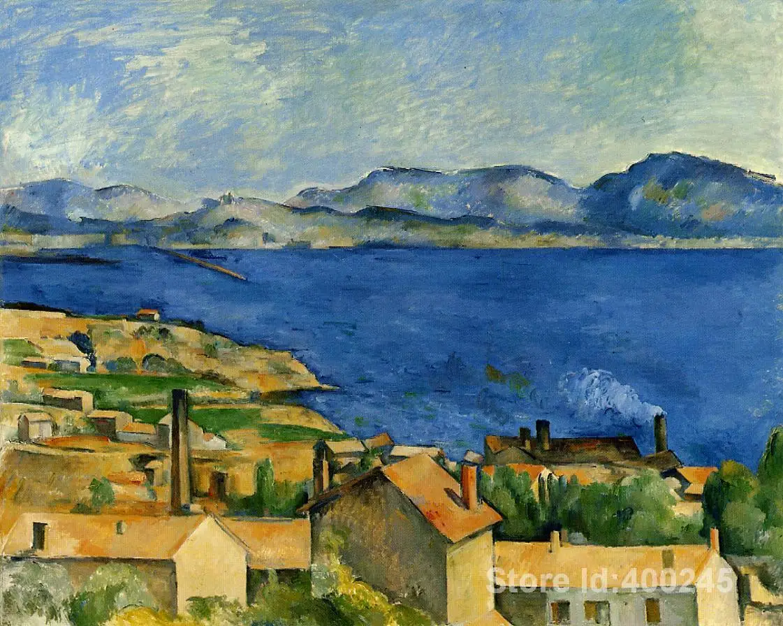 

Best Art Reproduction The Gulf of Marseille Seen from L Estaque Paul Cezanne Paintings for sale hand painted High quality