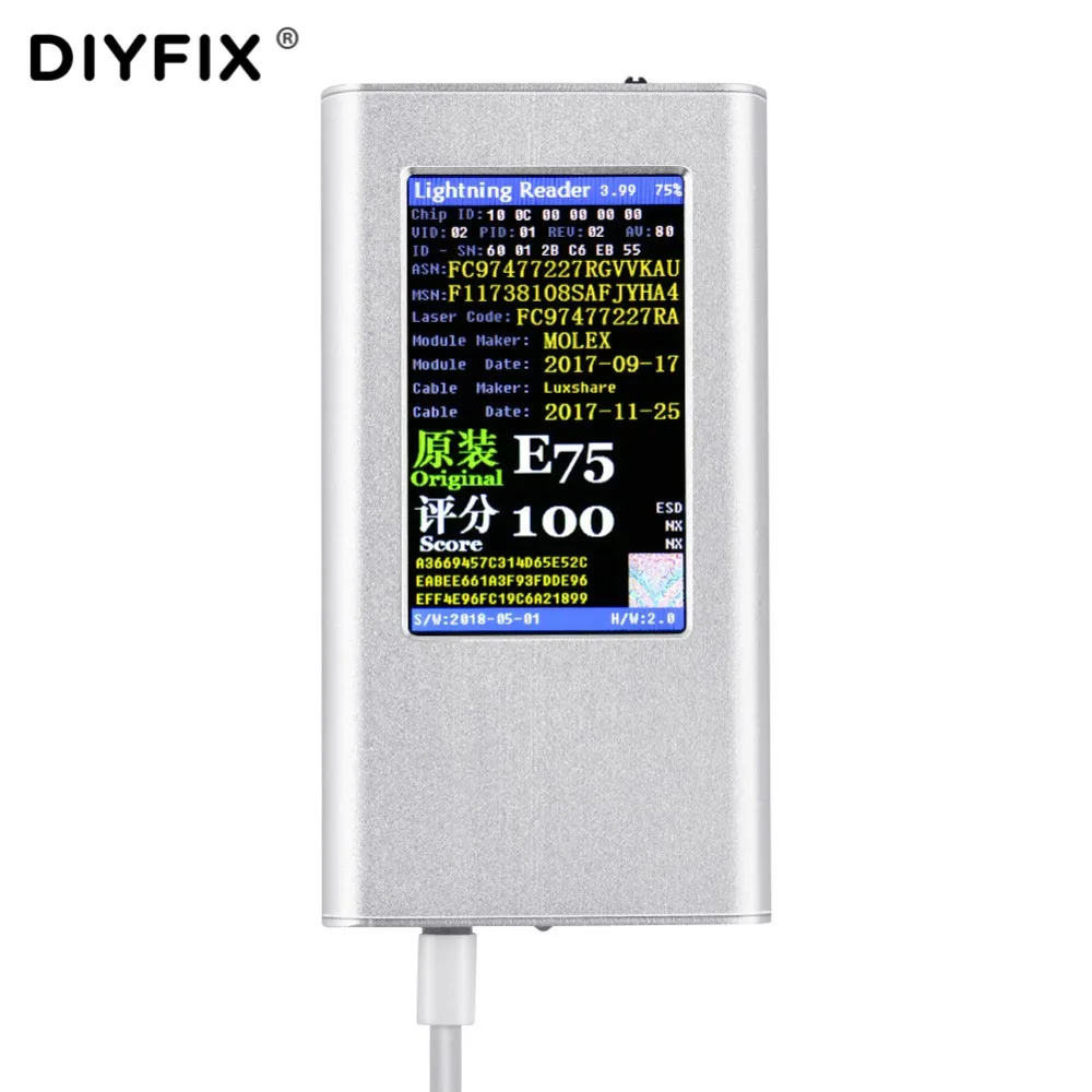DIYFIX кабель для передачи данных тестер iPhone истинный и ложный детектор
