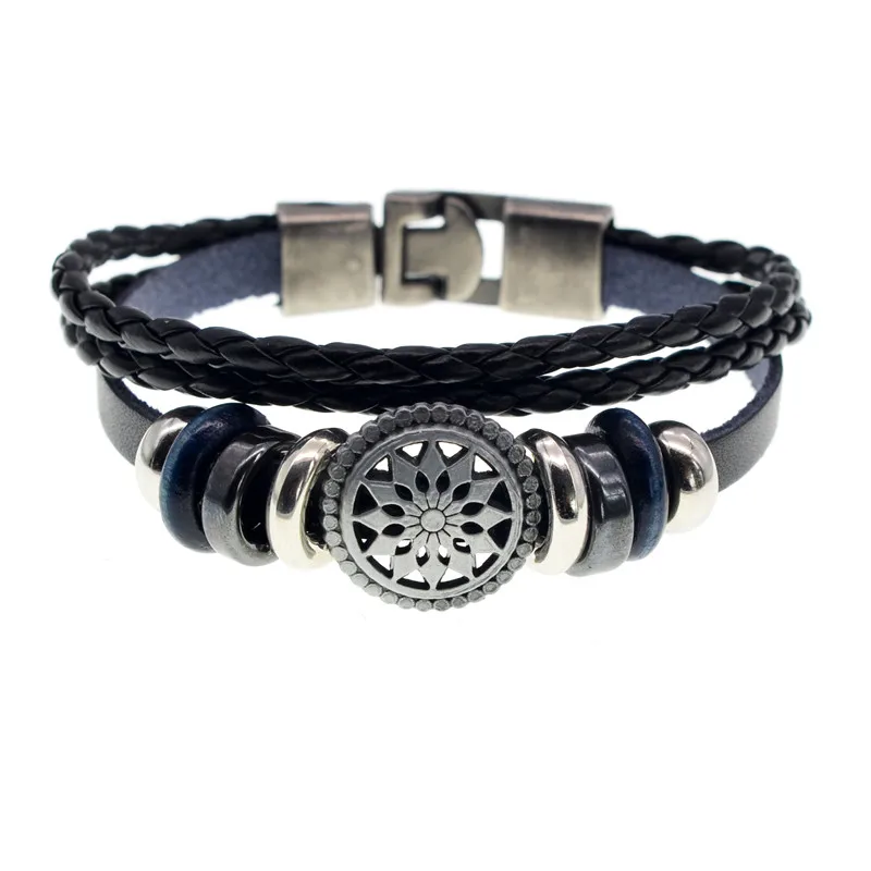 Braided retro leather snap bracelet charms pulseira masculina pulseras mujer bracelets men jewelry
Braided retro leather snap bracelet charms pulseira masculina pulseras mujer bracelets men jewelry