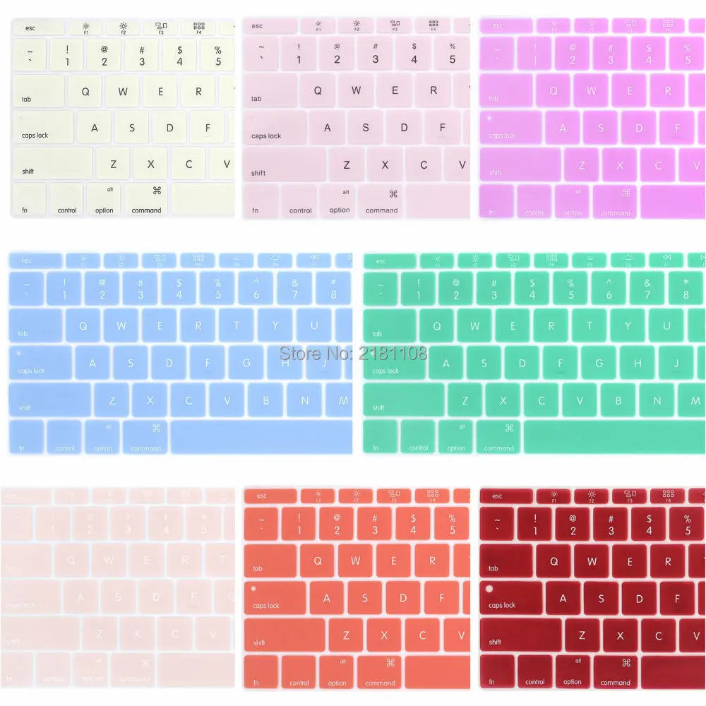 Фото Мягкий силиконовый чехол для клавиатуры US Versioin MacBook Pro 13 A1708 без сенсорной