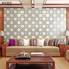 beibehang Modern geometric deerskin wallpaper non-woven living room film and television wallpaper bedroom background wallpaper
