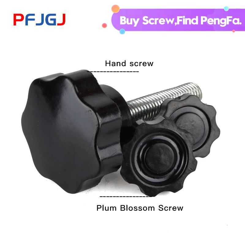Peng Fa Bakelite Hand Tighten Screws Thumb Screw Nylon Hand Twist Screw Handle Star Hand Knob Tightening ScrewM5M6-M12
Peng Fa Bakelite Hand Tighten Screws Thumb Screw Nylon Hand Twist Screw Handle Star Hand Knob Tightening ScrewM5M6-M12