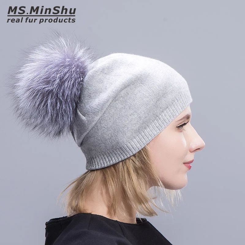 Ms.MinShu Cashmere Beanies with Silver Fox Fur Pompom Beanies Fur Hat Winter Autumn Fur Pompom Hat Fashion Cap
Ms.MinShu Cashmere Beanies with Silver Fox Fur Pompom Beanies Fur Hat Winter Autumn Fur Pompom Hat Fashion Cap