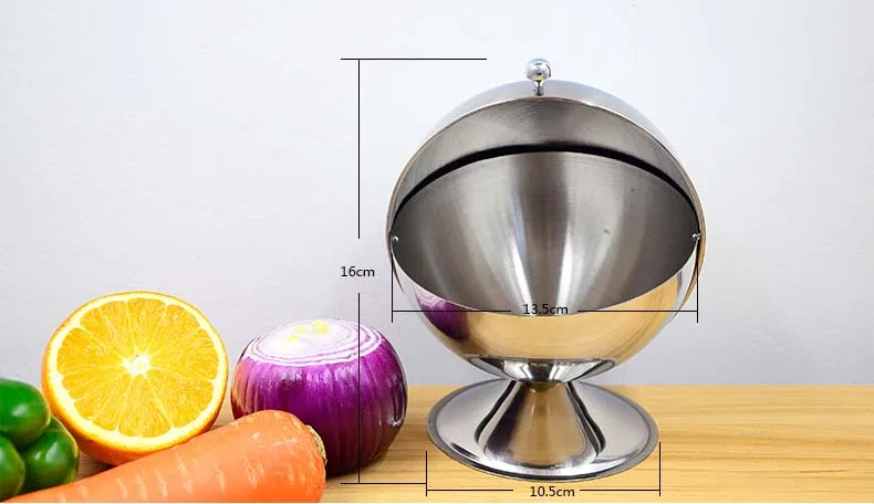 Кухонная сферическая сахарница из нержавеющей стали емкость для приправ бак