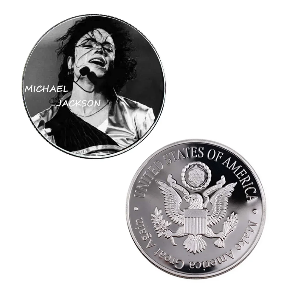 Silver Coin Michael Jackson Metal Coin Commemorative Souvenir Coins Worth Collection Home Decoration Accessories
Silver Coin Michael Jackson Metal Coin Commemorative Souvenir Coins Worth Collection Home Decoration Accessories