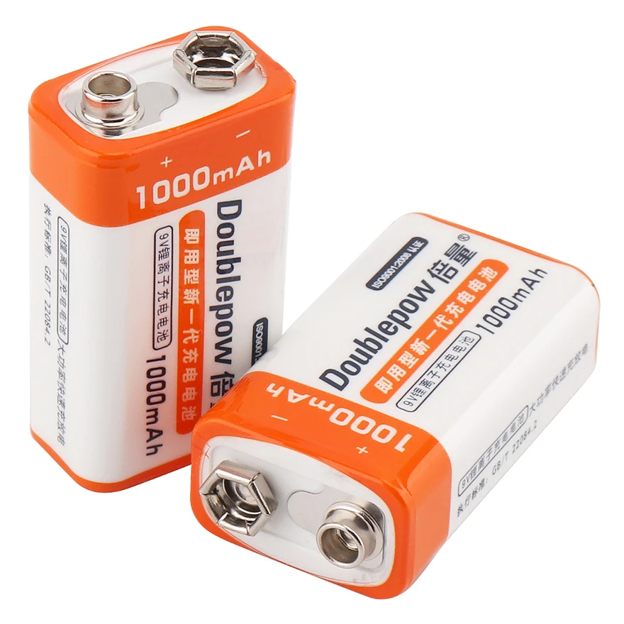 2pcs/lot Original 9V 1000mAh Li-ion Rechargeable Battery 9 Volt LSD Lithium Recargable Bateria with 1200 Cycle
2pcs/lot Original 9V 1000mAh Li-ion Rechargeable Battery 9 Volt LSD Lithium Recargable Bateria with 1200 Cycle