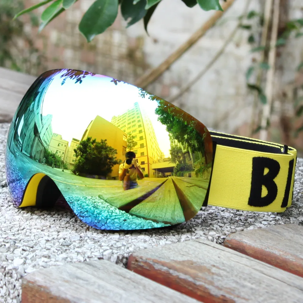 Benice бренд снегоход сноуборд Скейт лыжные очки с Съемный объектив для Для детей от